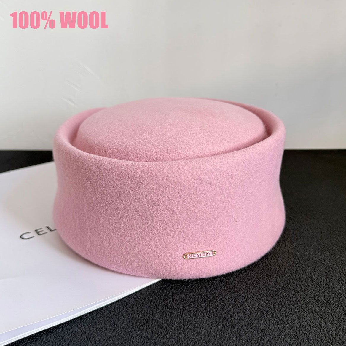 Beret French Wool - Nouveau Béret Femme en Laine Rose