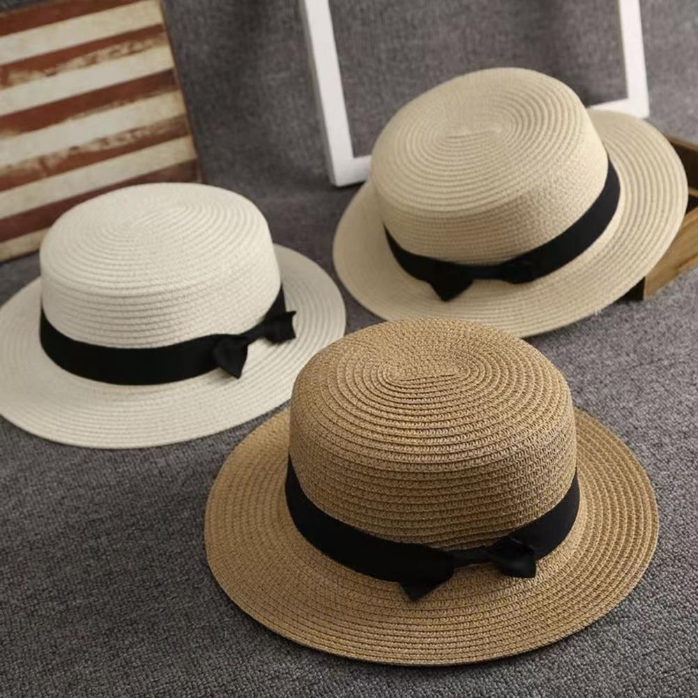 Sun Hat Wide Brim - Chapeau de plage en paille à