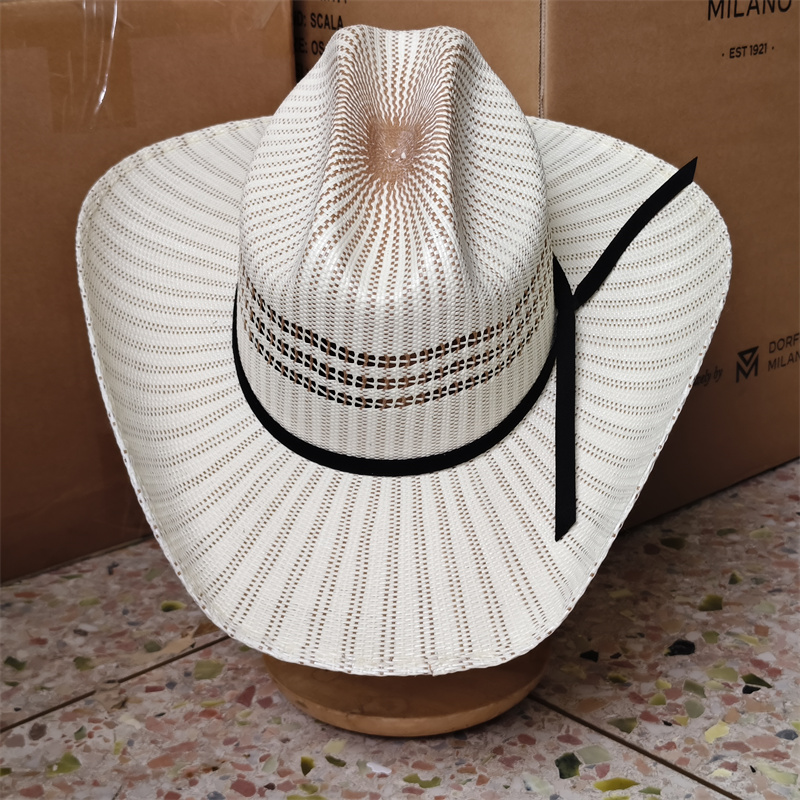 Cowboy Hat Straw - Chapeau de cowboy coloré à bord
