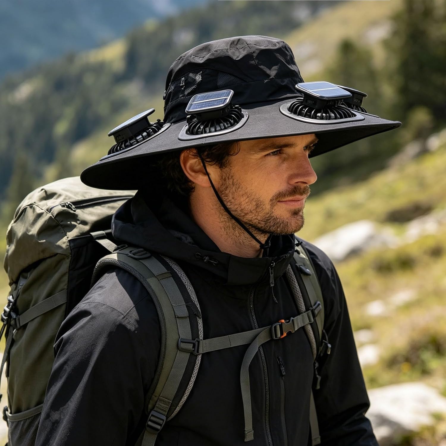 Casquette Visière 6 Ventilateu - Sun Hat Wide Brim avis et prix