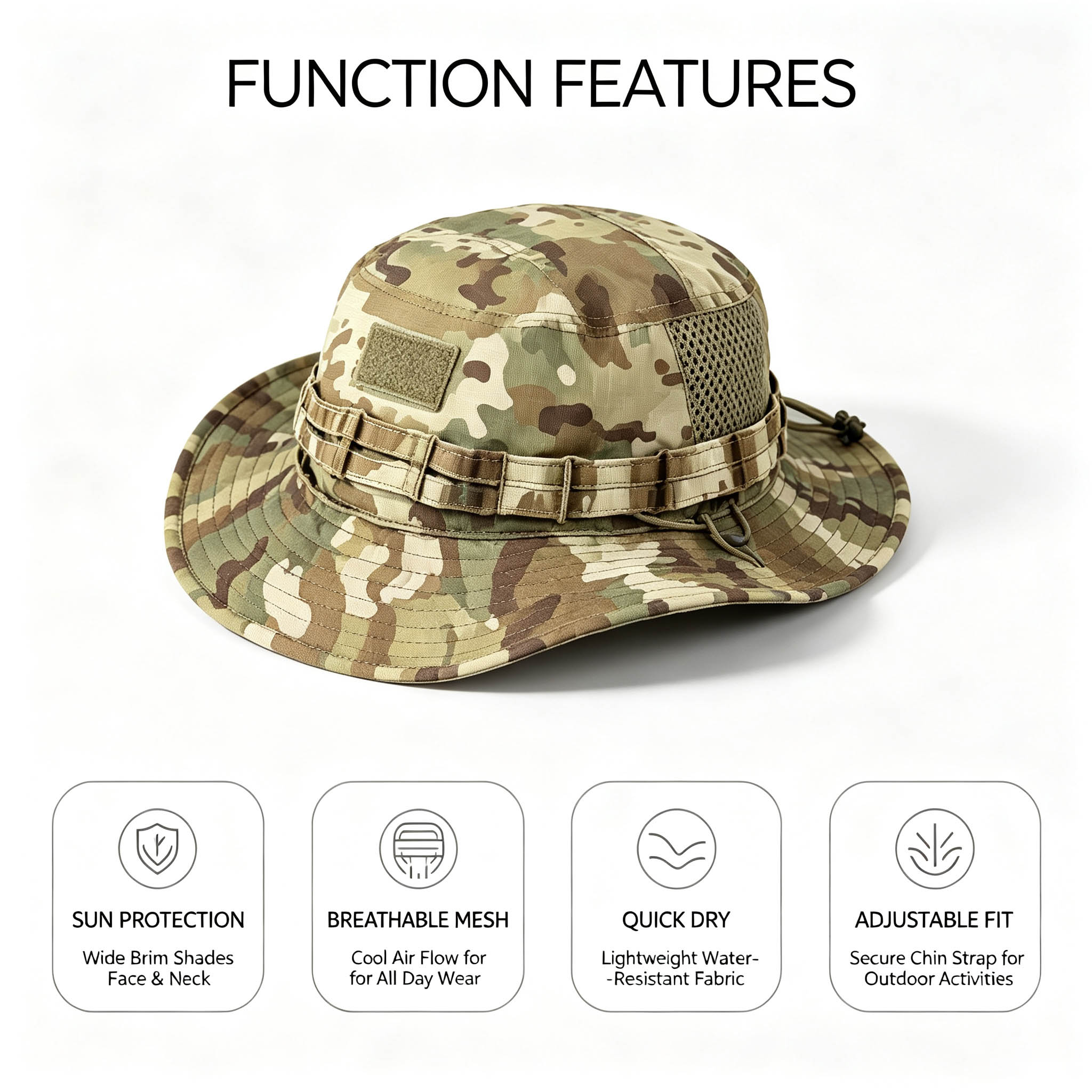 Chapeau Boonie Tactique pour H - Boonie Hat Tactical avis et prix