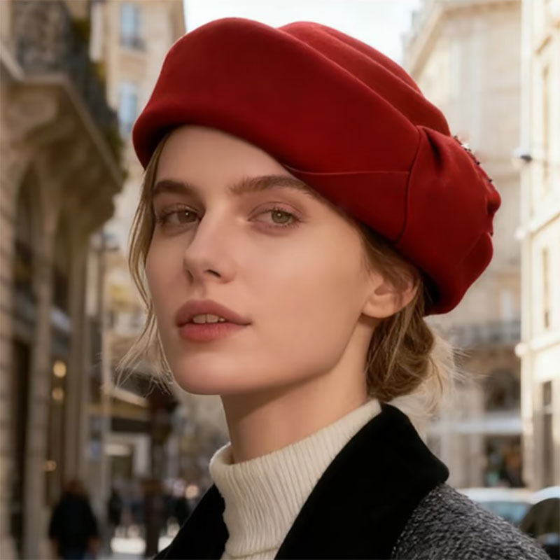 Béret classique en feutre de l - Beret French Wool avis et prix